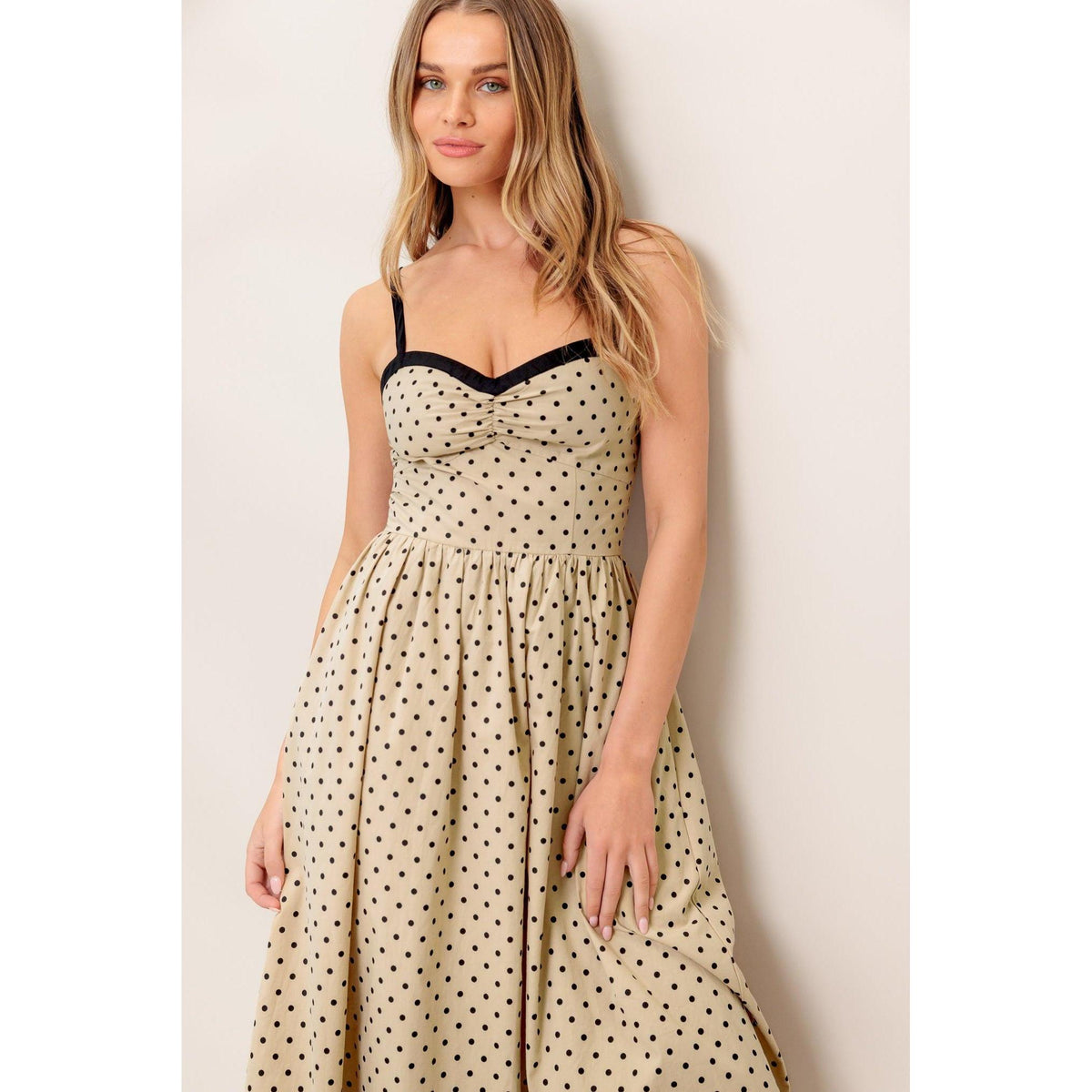 a woman in a dress