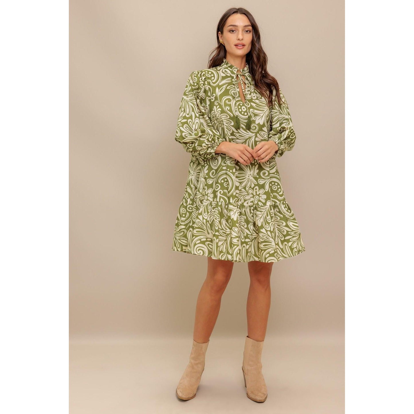 FLORENCE FLAIR WOVEN MINI DRESS