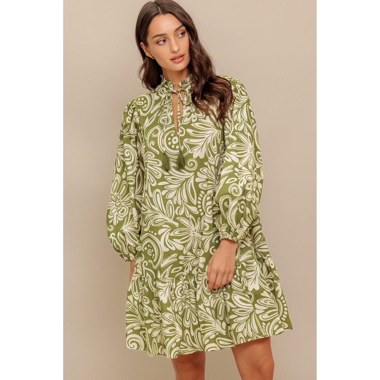 FLORENCE FLAIR WOVEN MINI DRESS