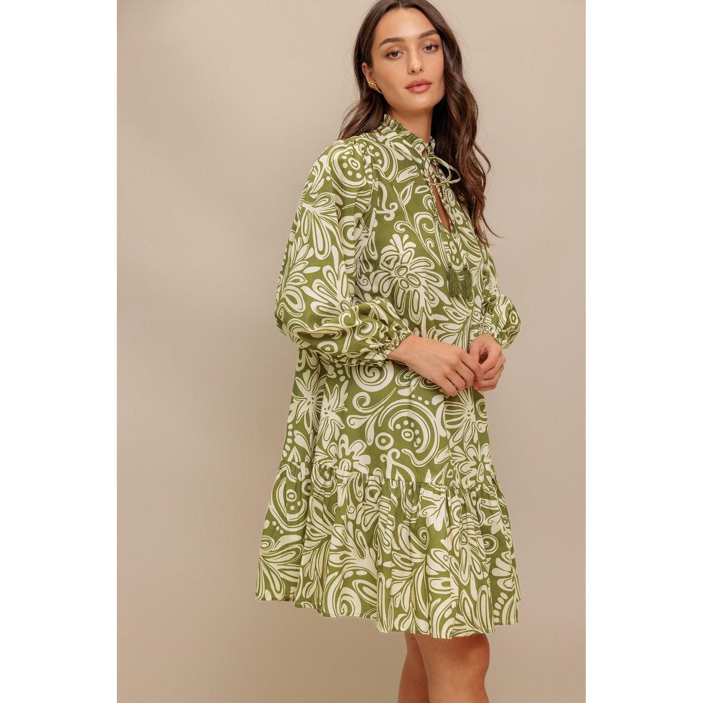 FLORENCE FLAIR WOVEN MINI DRESS