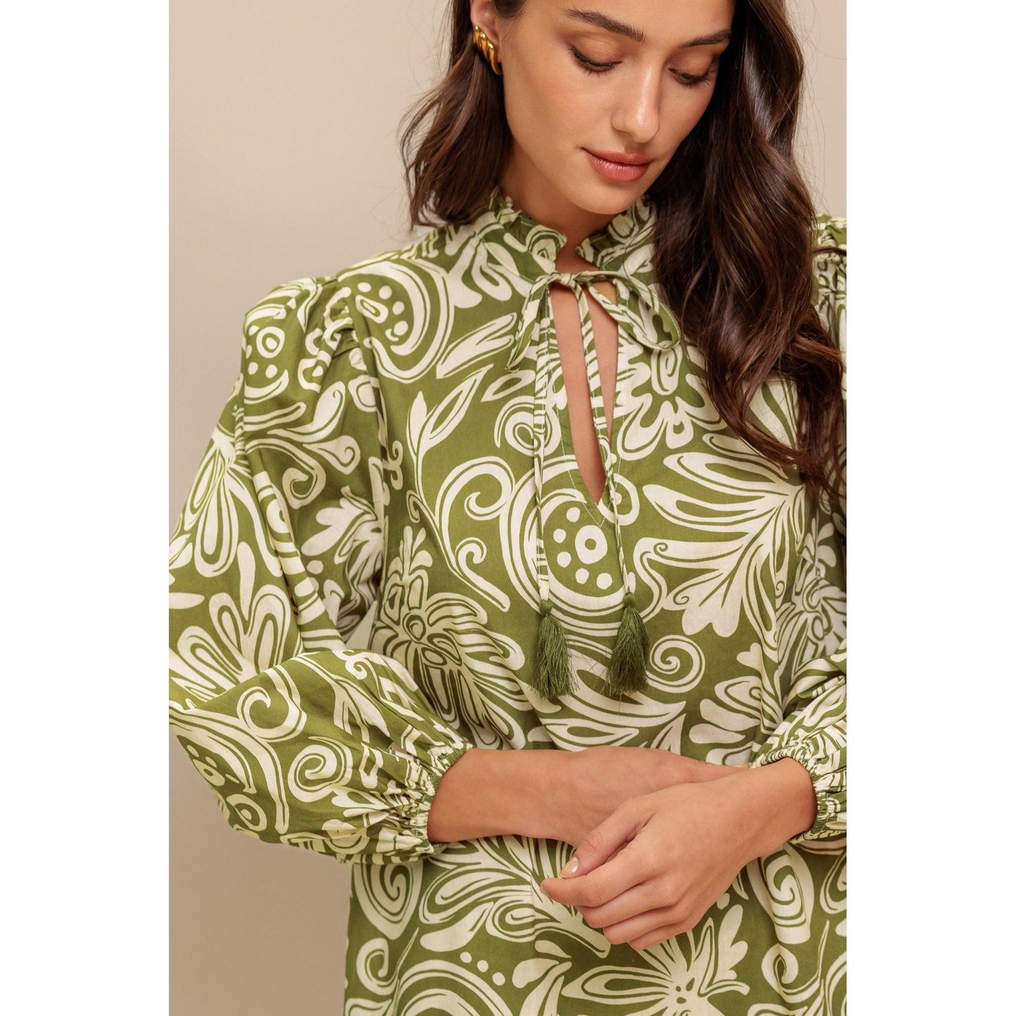 FLORENCE FLAIR WOVEN MINI DRESS