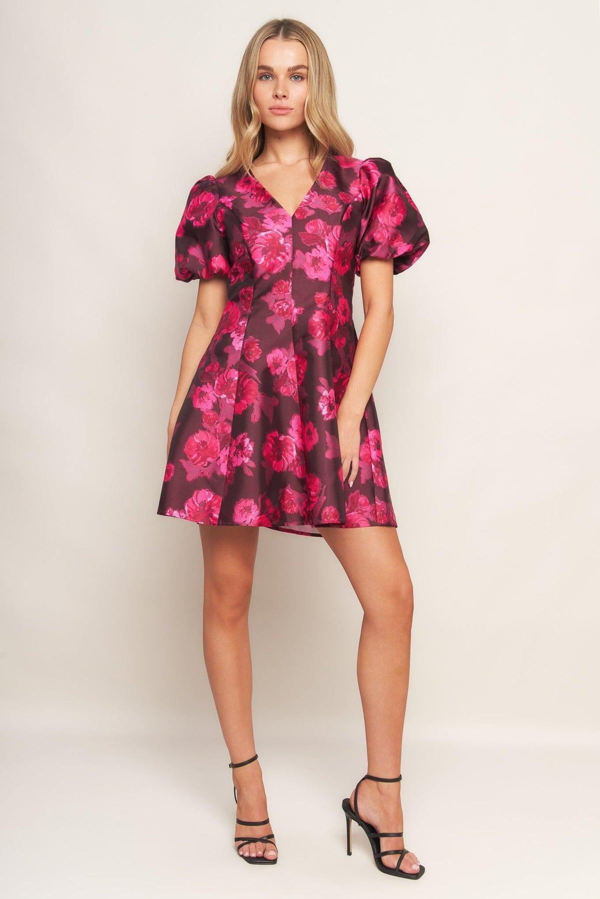 BLOOM RHAPSODY WOVEN MINI DRESS