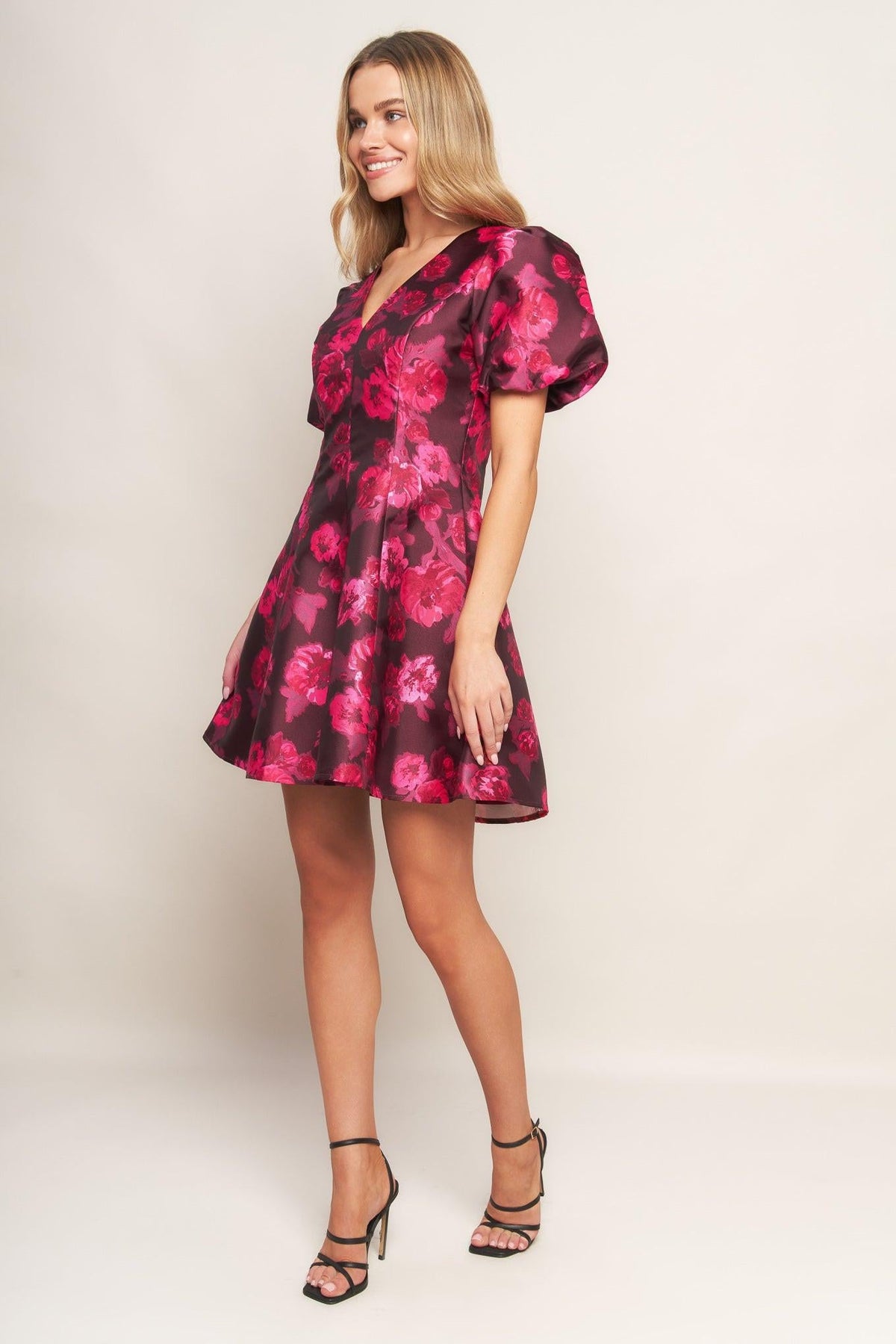 BLOOM RHAPSODY WOVEN MINI DRESS
