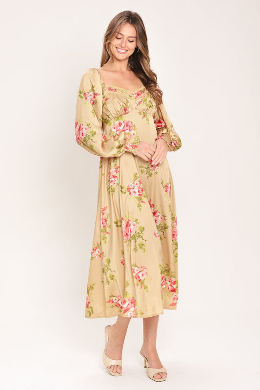 a woman in a dress