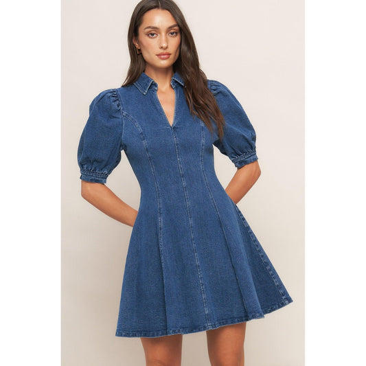 WESTWOOD CHARM DENIM MINI DRESS