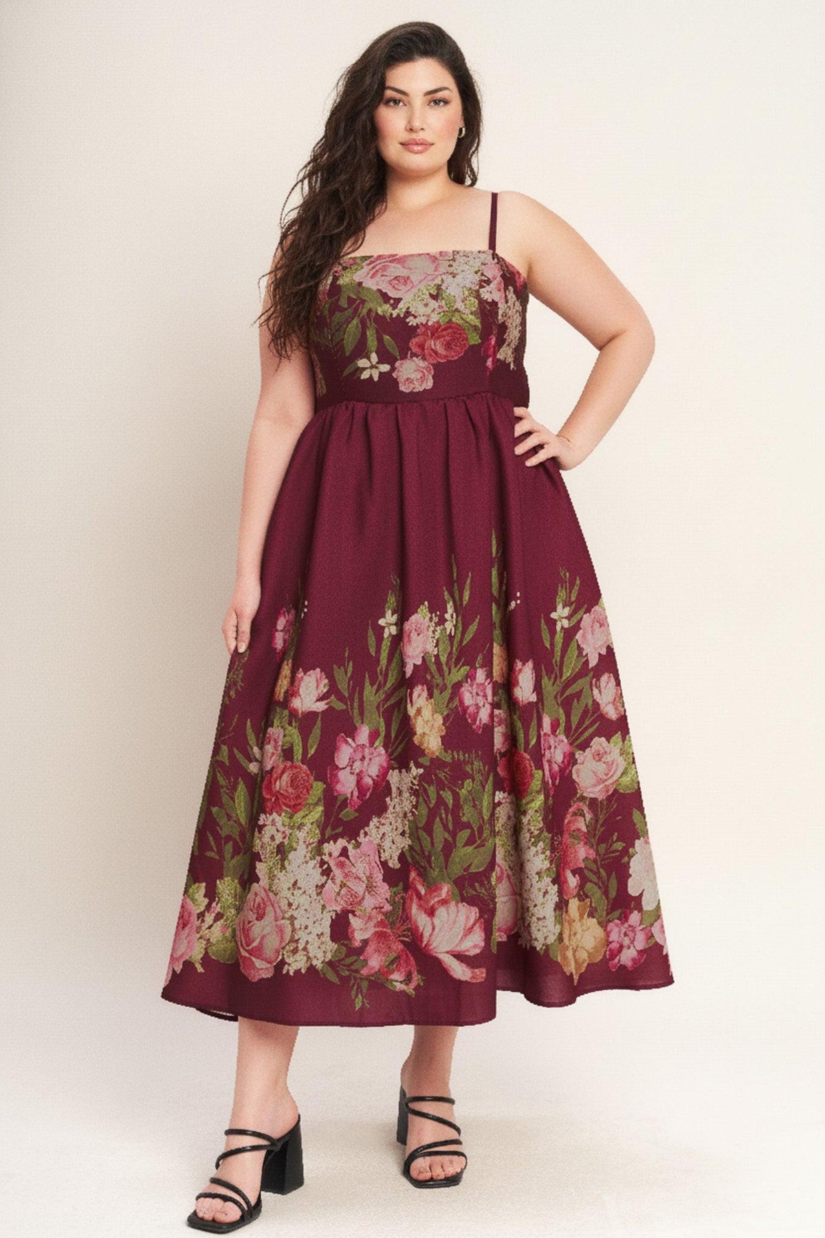 SECRET GARDEN ROMANCE WOVEN ANKLE DRESS