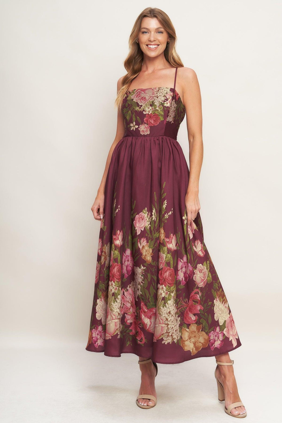 SECRET GARDEN ROMANCE WOVEN ANKLE DRESS