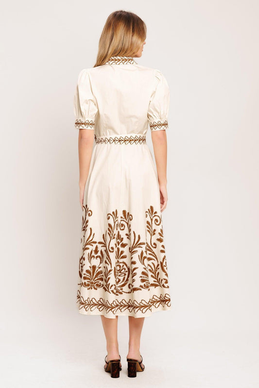 a woman in a white dress