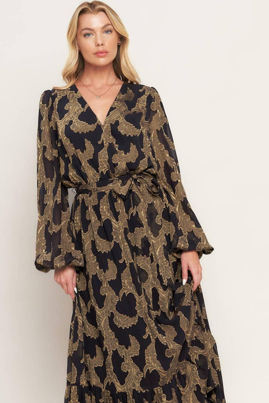 a woman in a dress