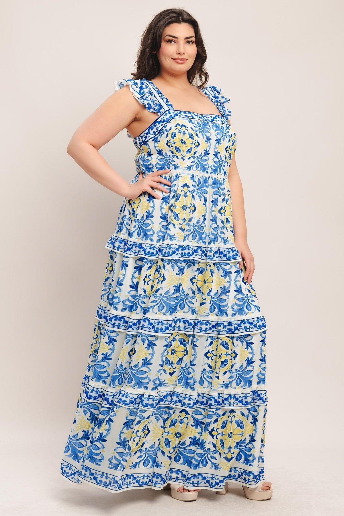 SALTY AIR SWEETHEART WOVEN MAXI DRESS