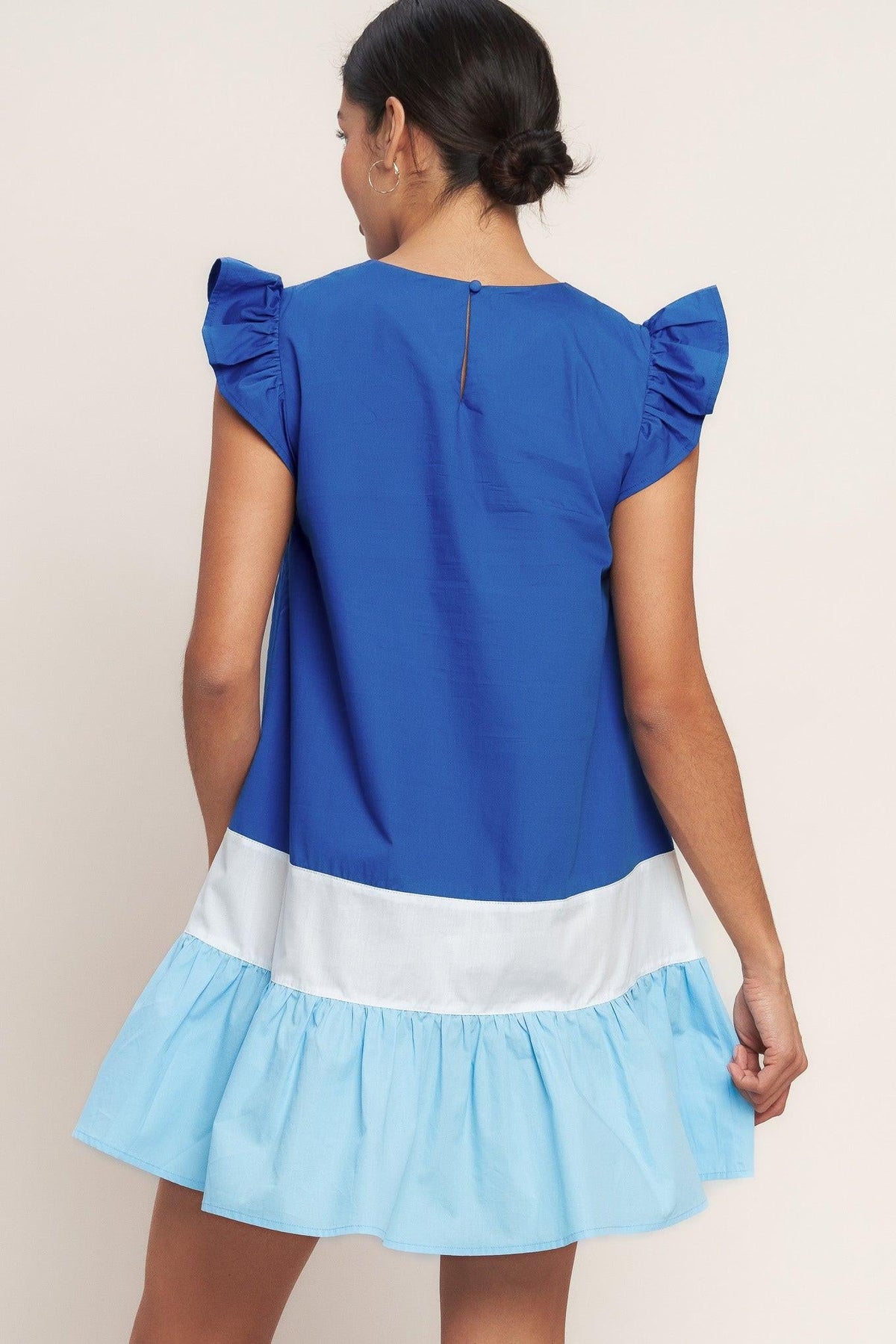 SEASIDE SWEETHEART COLOR BLOCKED MINI DRESS