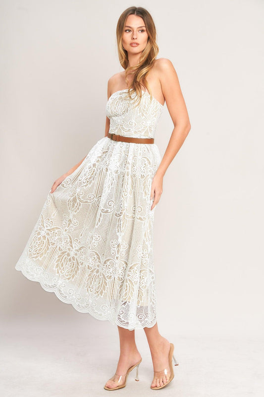 a woman in a white dress