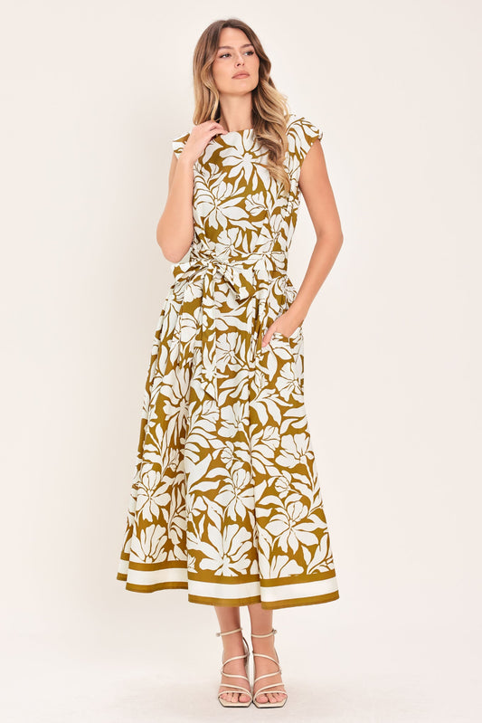 a woman in a dress