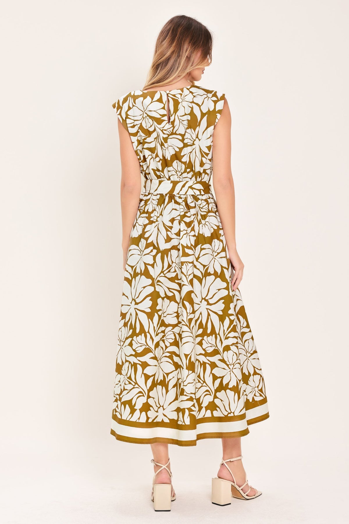 a woman in a dress