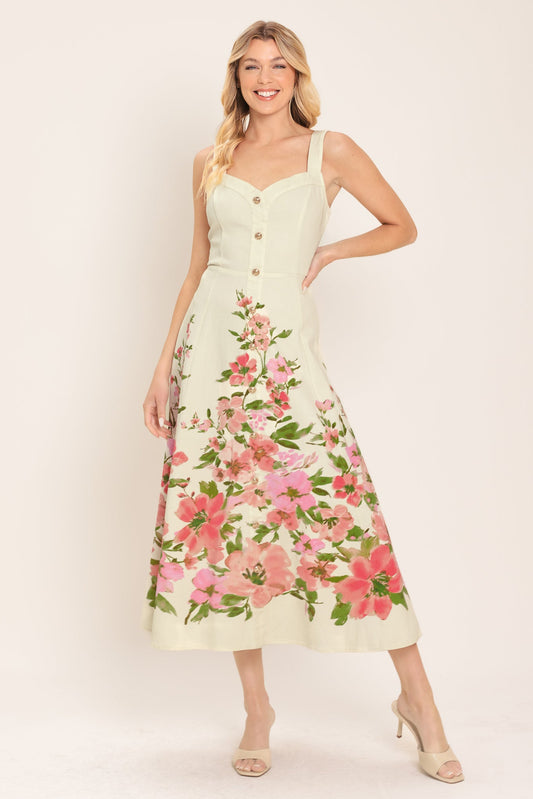 a woman in a dress