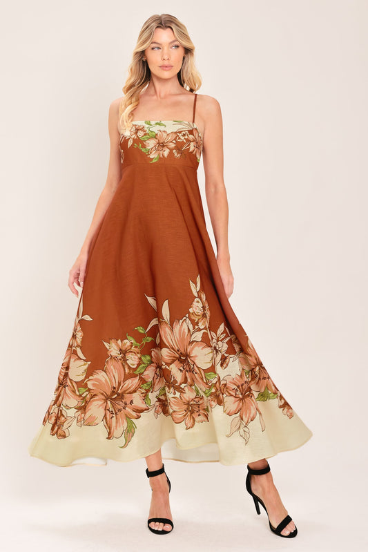 a woman in a dress