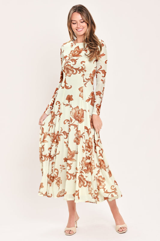 a woman in a long white dress