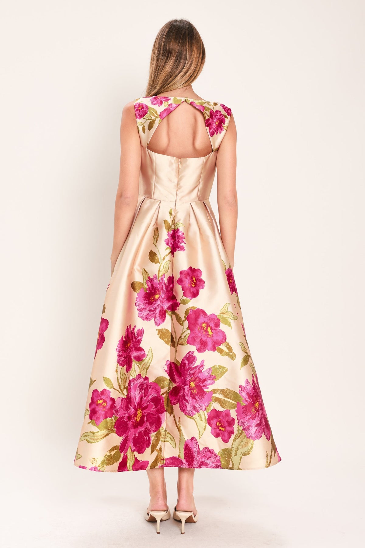 a woman in a dress