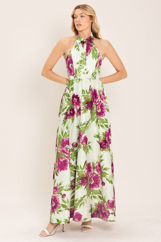 a woman in a dress