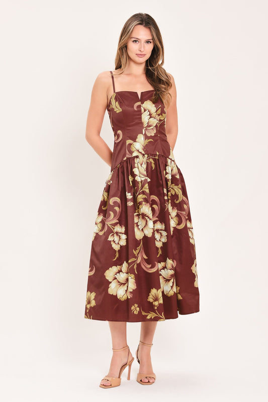 a woman in a dress