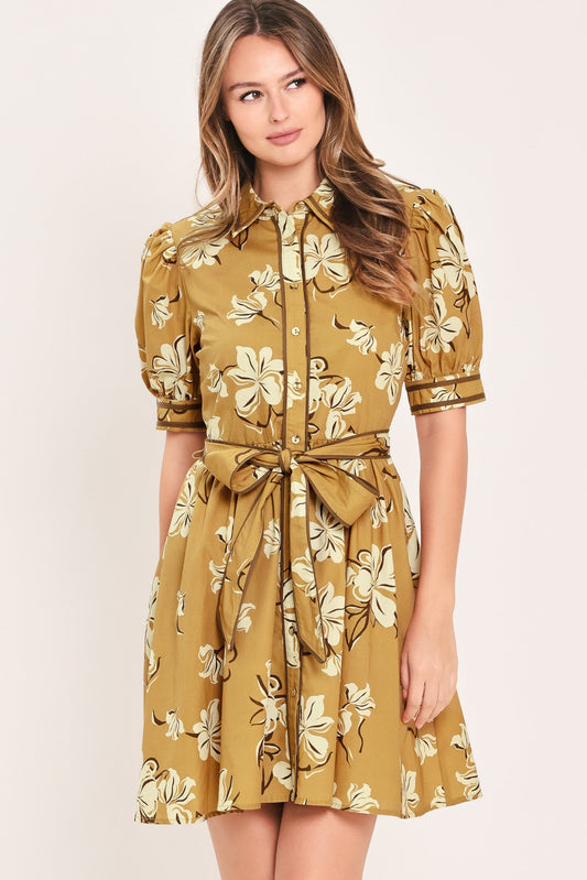 a woman in a dress