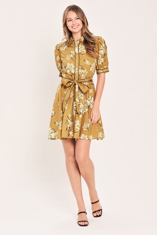 a woman in a dress