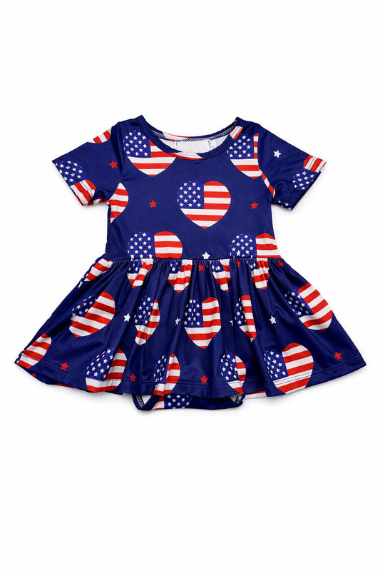 SALE I Heart the USA S/S Twirl Bodysuit