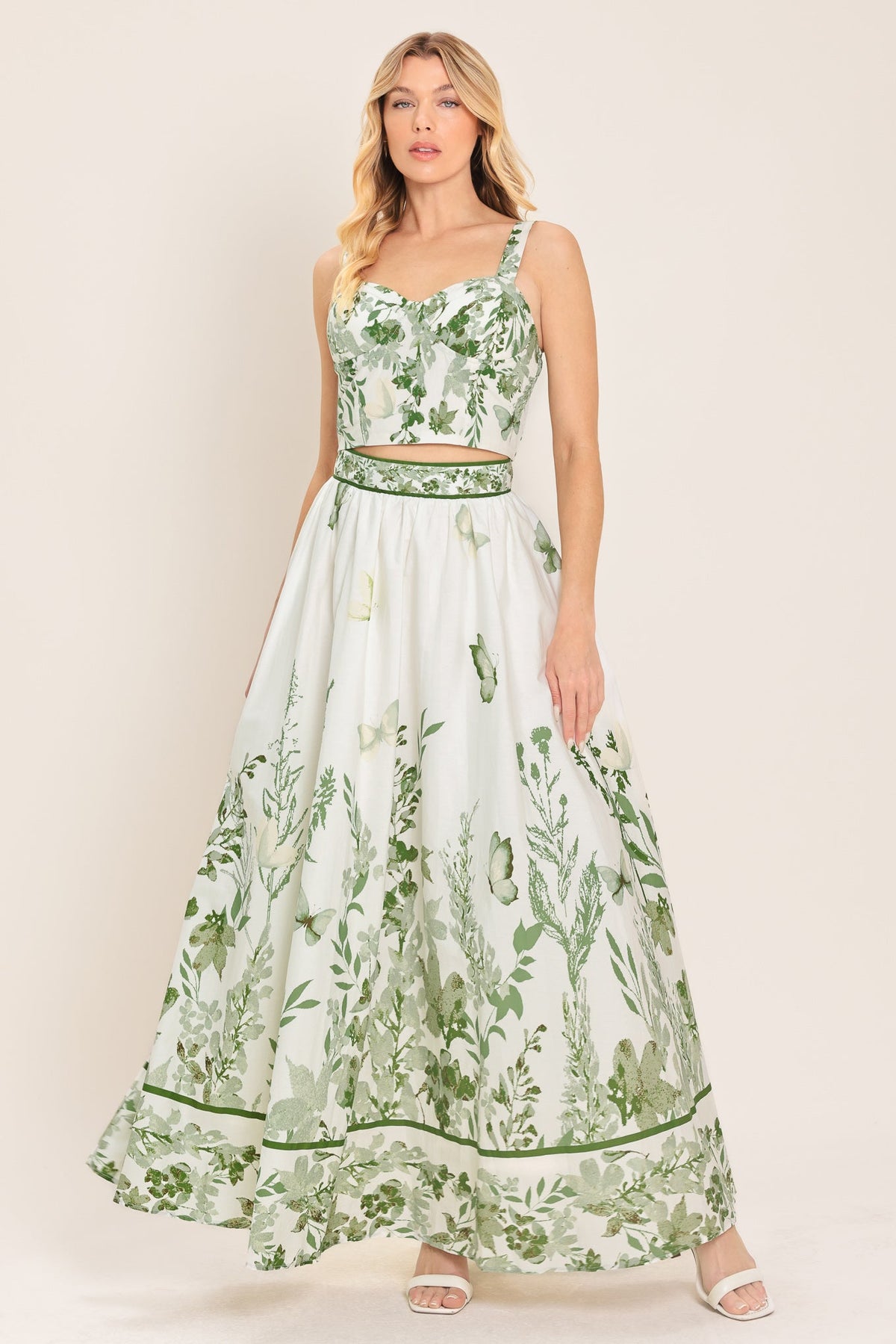 a woman in a dress