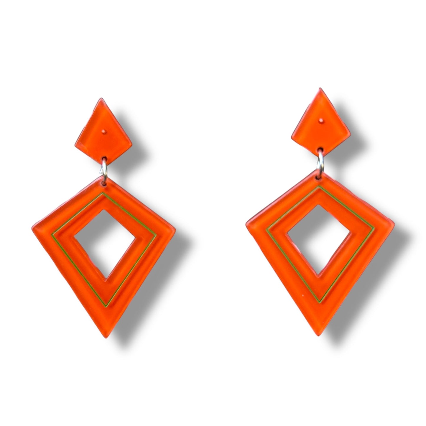 Retro Diamond Dangle Earrings by Lipstick & Chrome