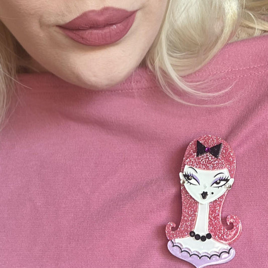 Bubblegum Boo Spooky Doll Brooch by Miss Fluff x Lipstick & Chrome