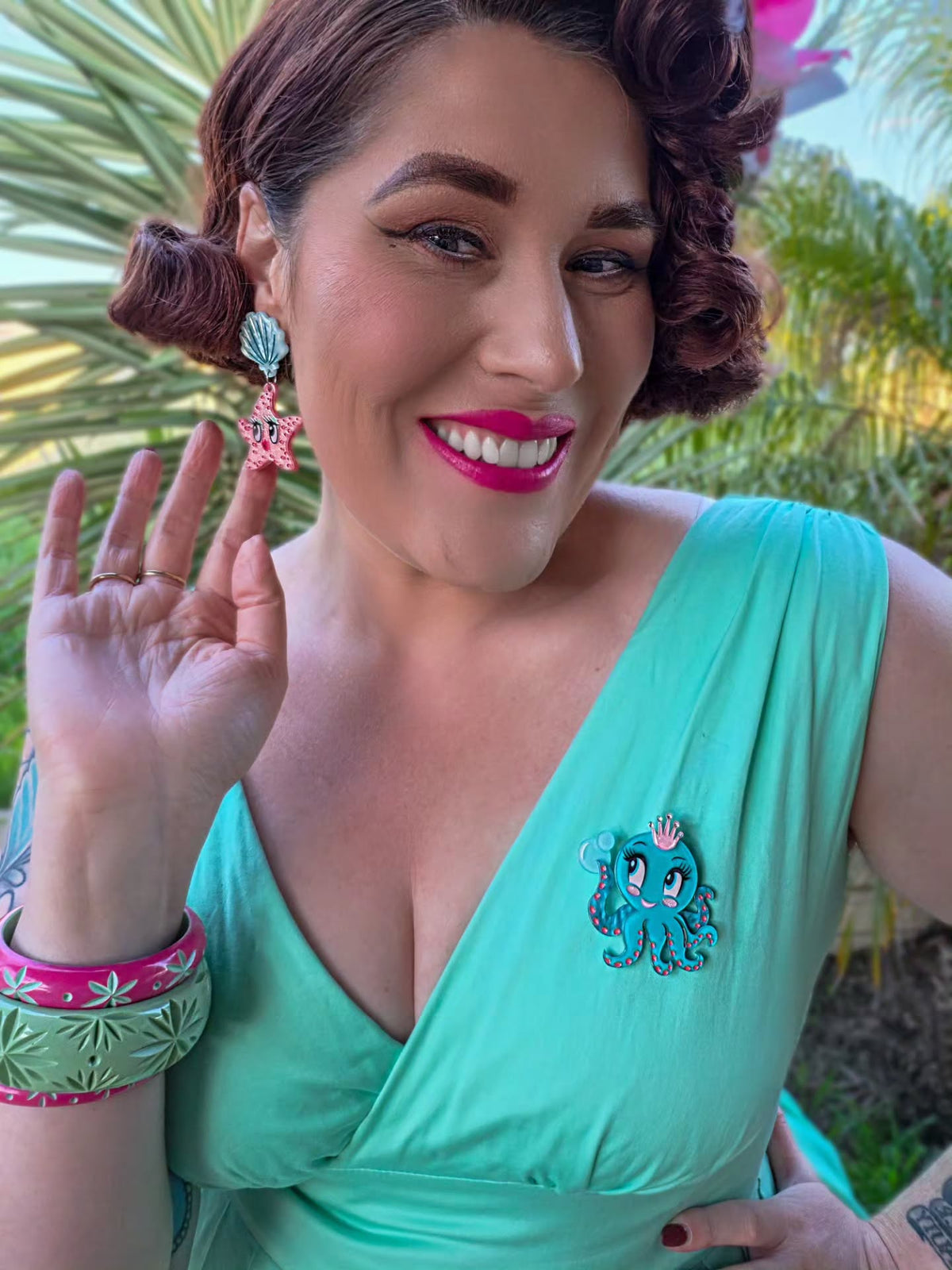 Olivia the Octo Cutie Brooch by Miss Fluff x Lipstick & Chrome