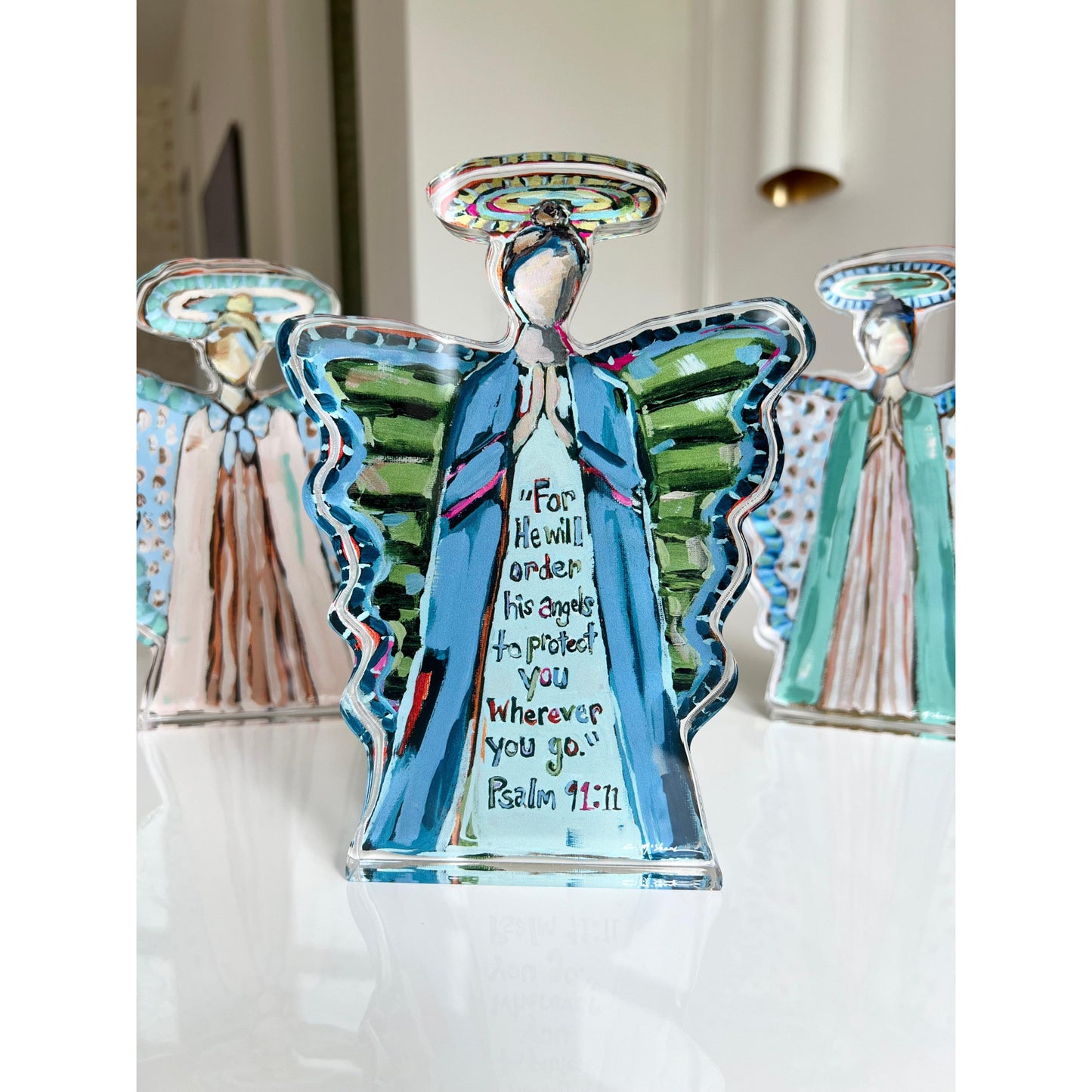 To Protect You Angel Acrylic Tabletop Art