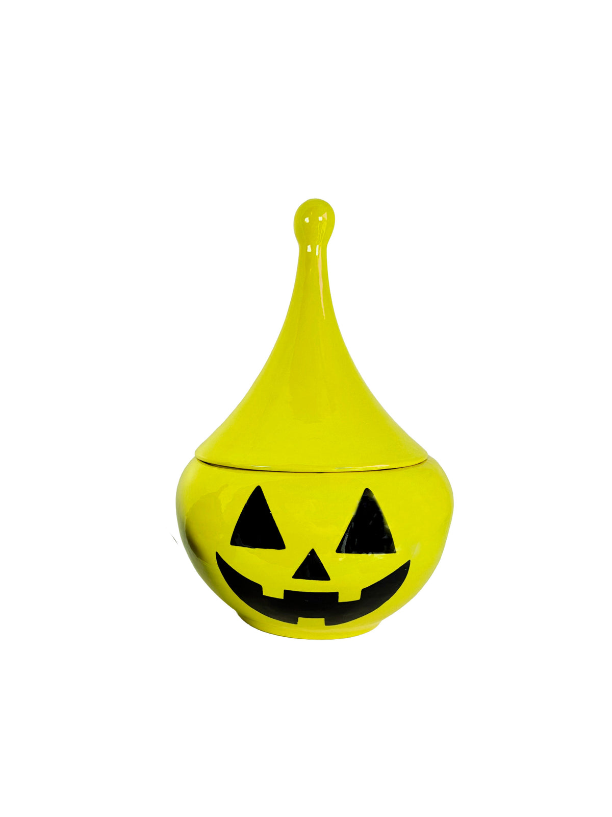 Jack-O'-Lantern Teardrop Jar in Cactus Green