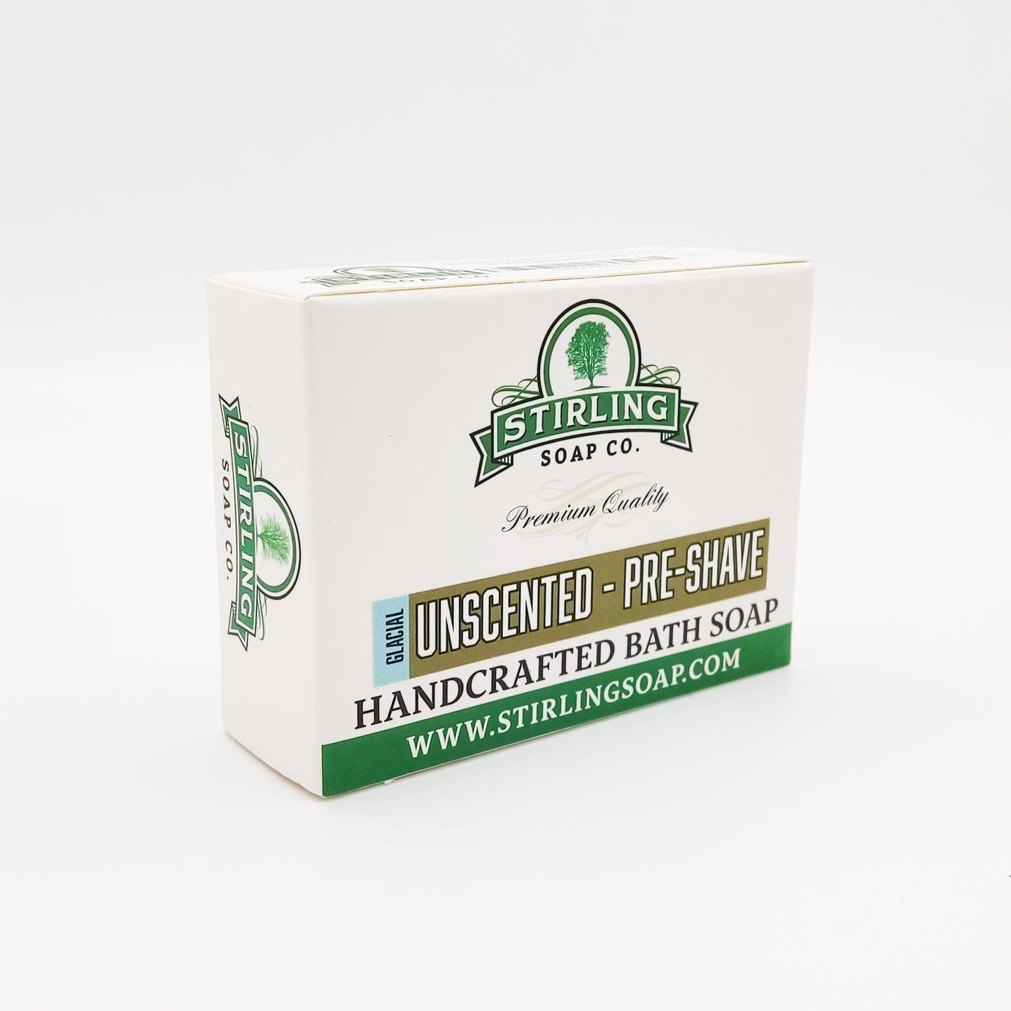 Stirling Soap Co. Glacial Unscented - Pre-Shave Bath Soap 5.5 Oz