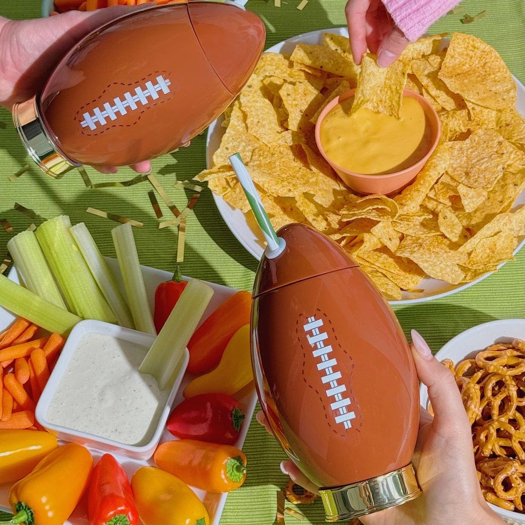 Football Novelty Sippers, 24oz (Set of 2, 6, or 12)
