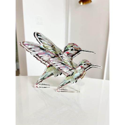 Hummingbird Acrylic Tabletop Art
