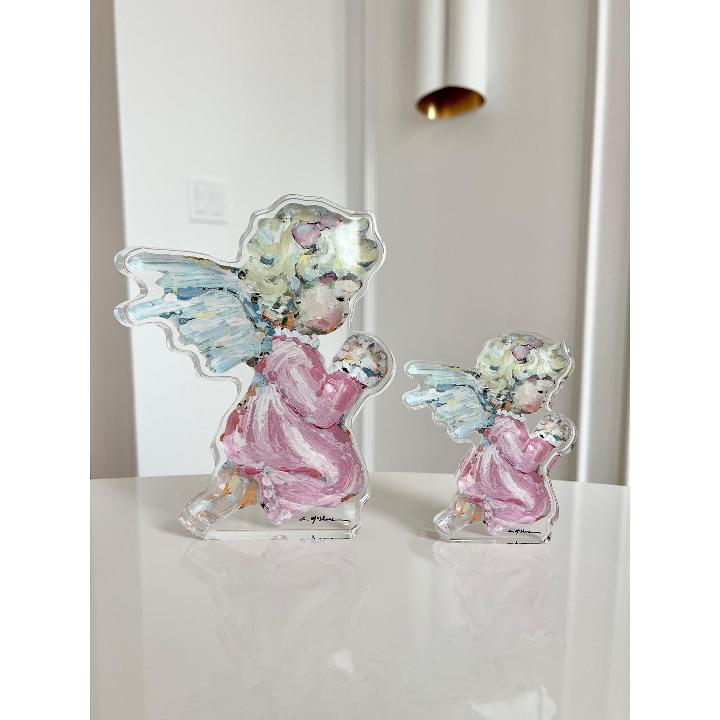 Tiny Wings I Angel Acrylic Tabletop Art