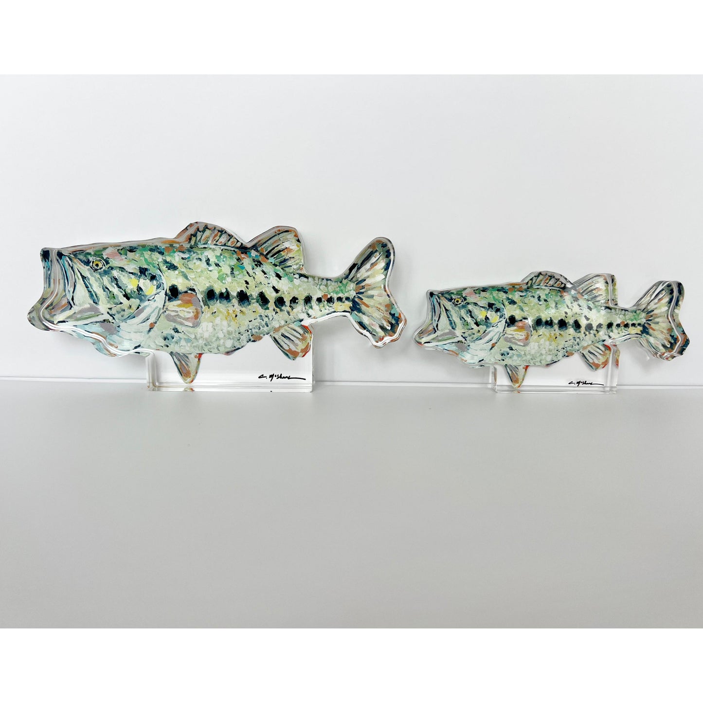 Gone Fishin Bass Acrylic Tabletop Art
