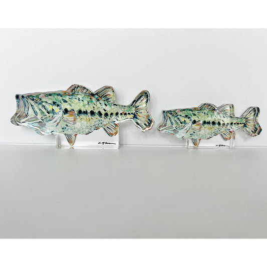 Gone Fishin Bass Acrylic Tabletop Art