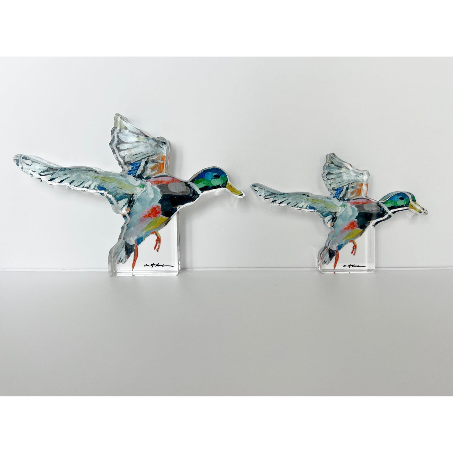 Take Flight Mallard Duck Acrylic Tabletop Art