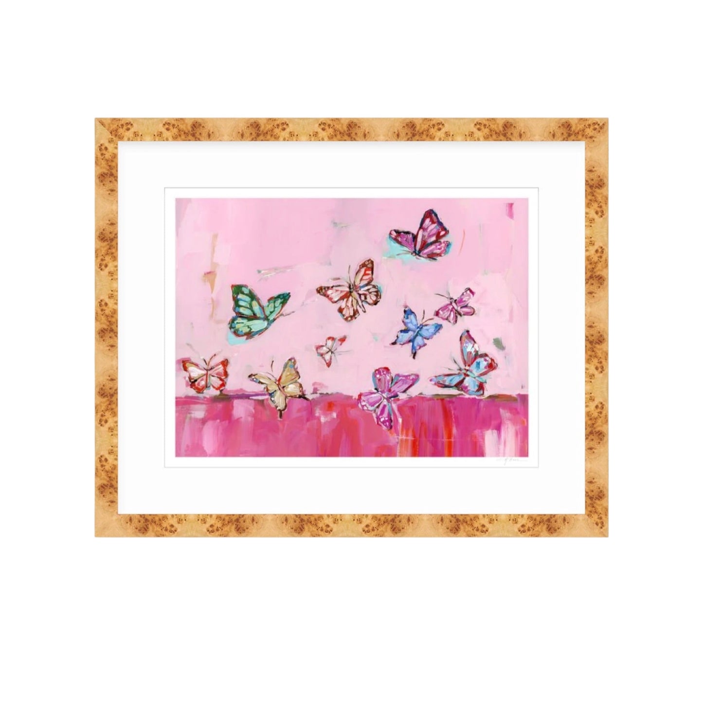 Butterfly Wishes Hot Pink Fine Art Print