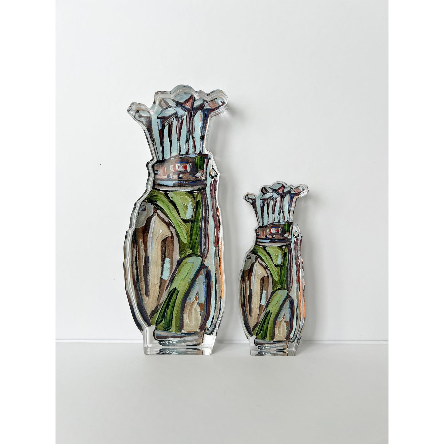 Golf Clubs Acrylic Tabletop Art