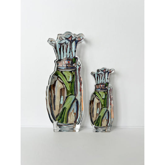 Golf Clubs Acrylic Tabletop Art