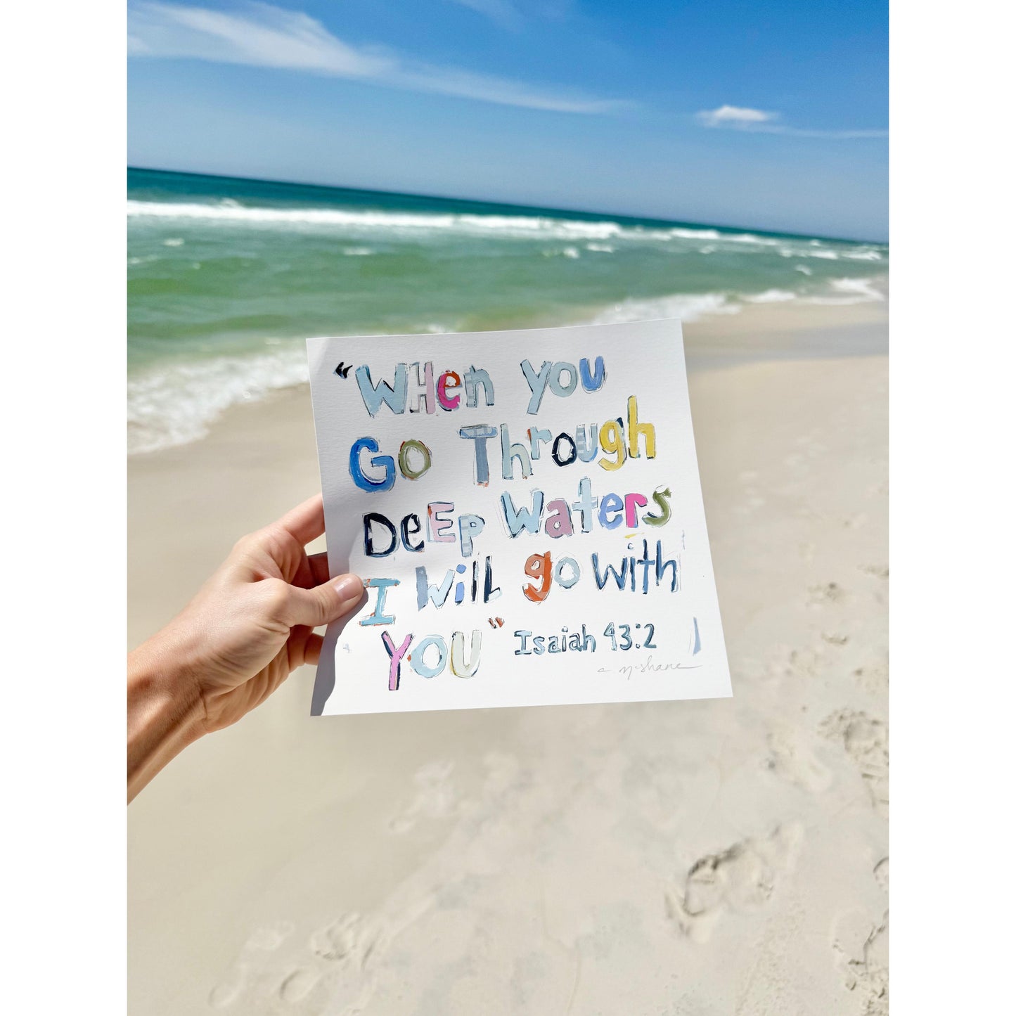 Isaiah 43:2 Pinks Fine Art Print