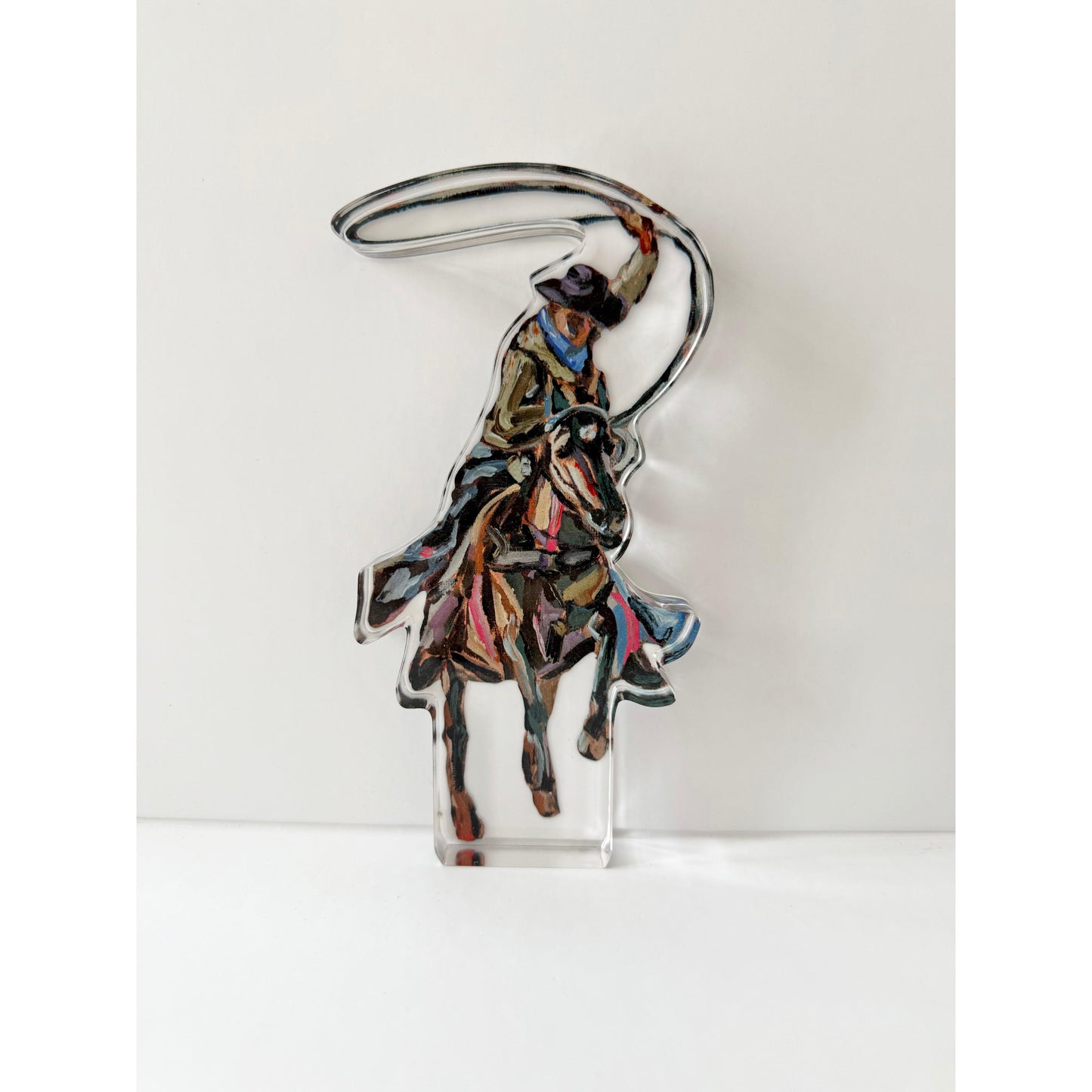 Rodeo Roper Acrylic Tabletop Art