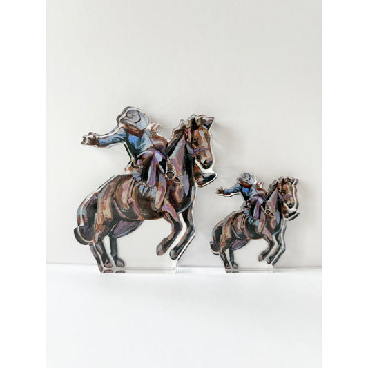 Rodeo Cowboy Acrylic Tabletop Art