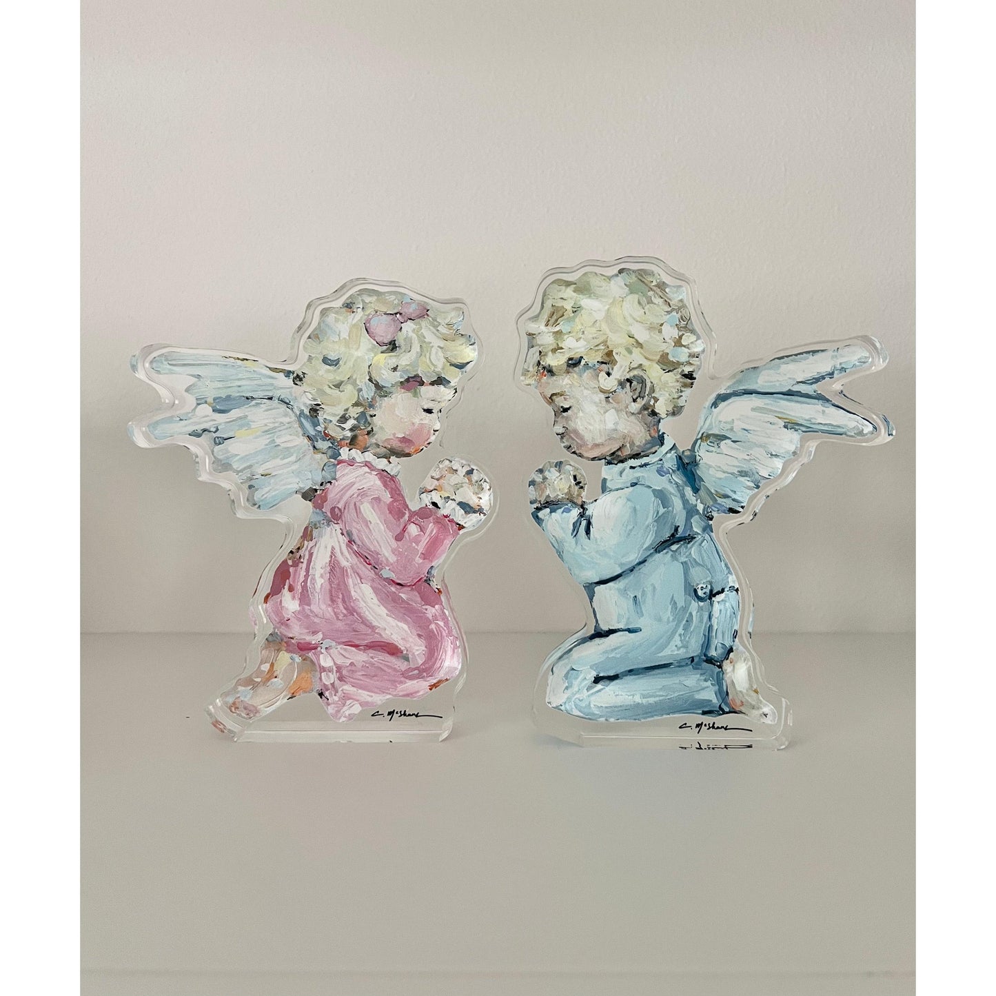 Tiny Wings I Angel Acrylic Tabletop Art