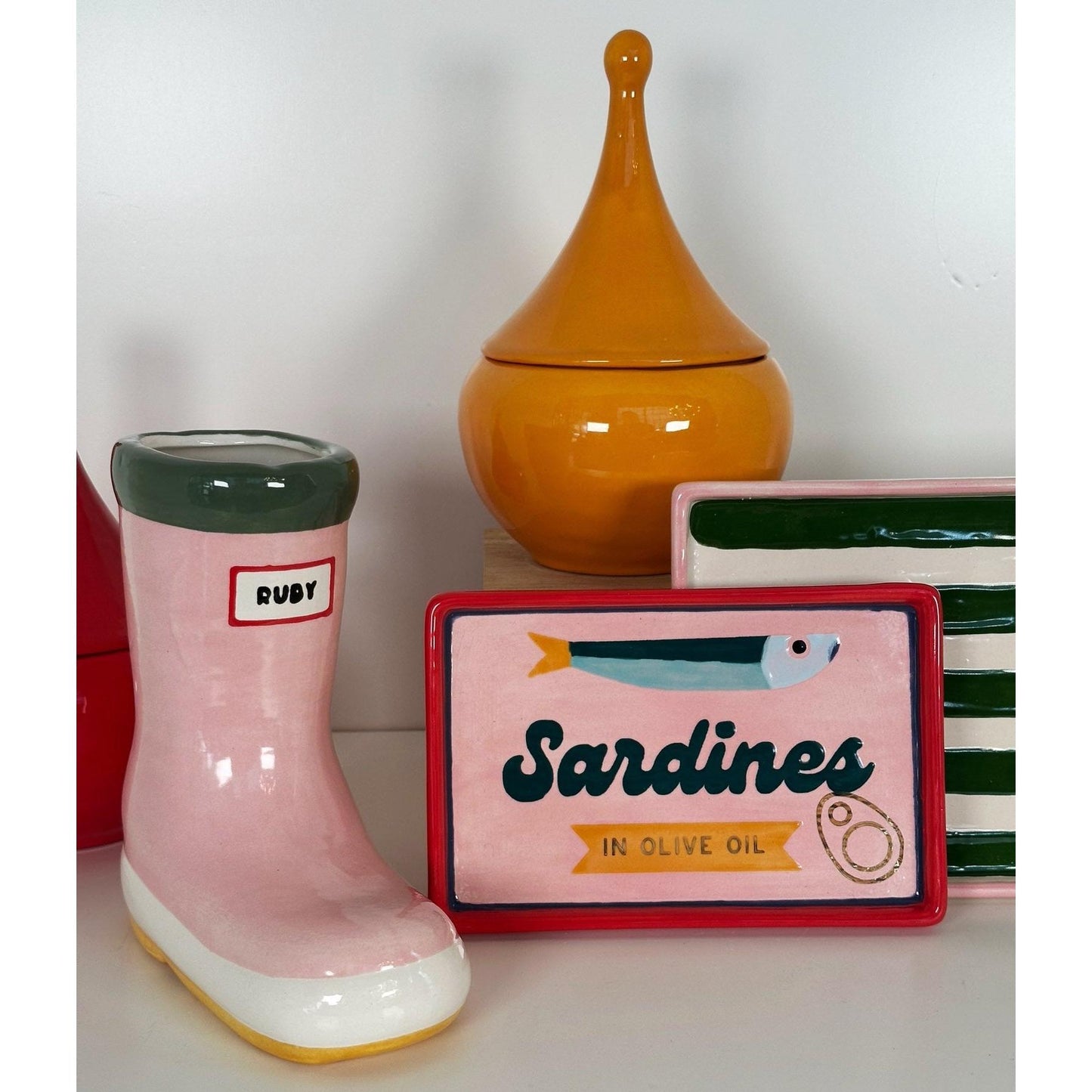Teardrop Jars in Harvest Orange