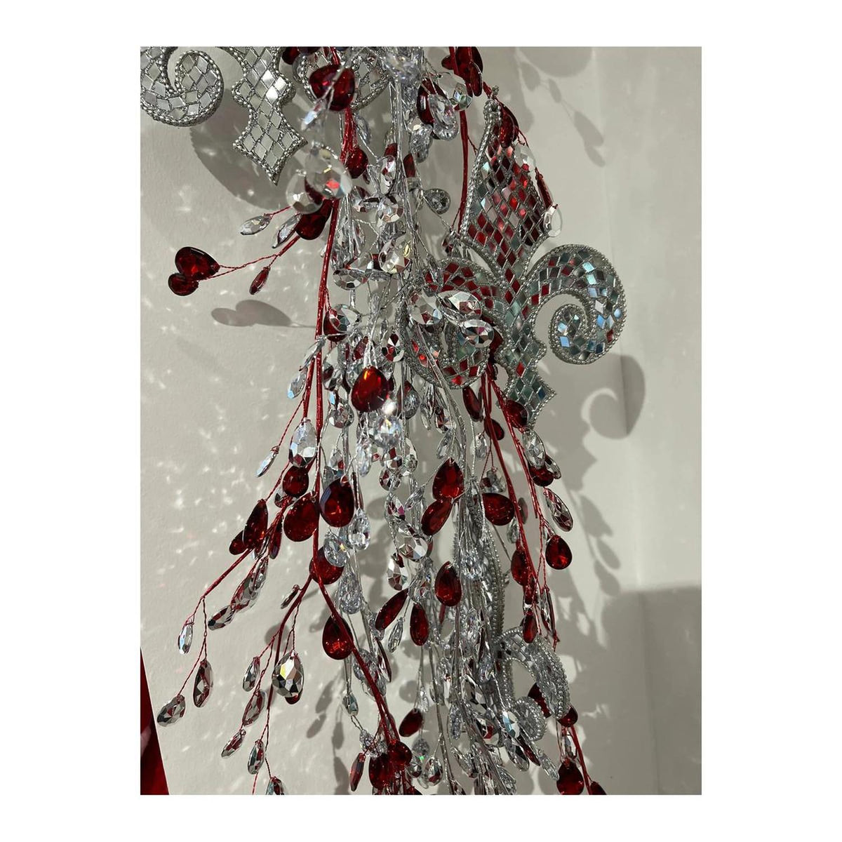 48" Metal Jewel Garland: Silver