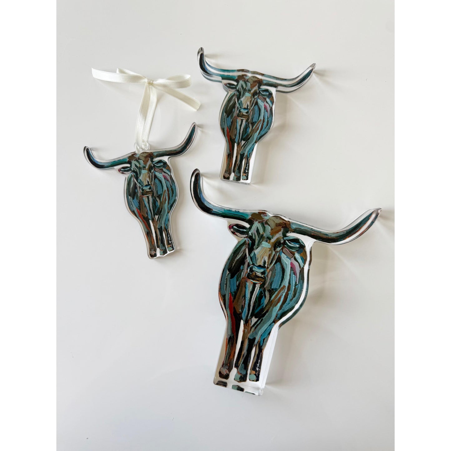 True Grit Longhorn Acrylic Tabletop Art